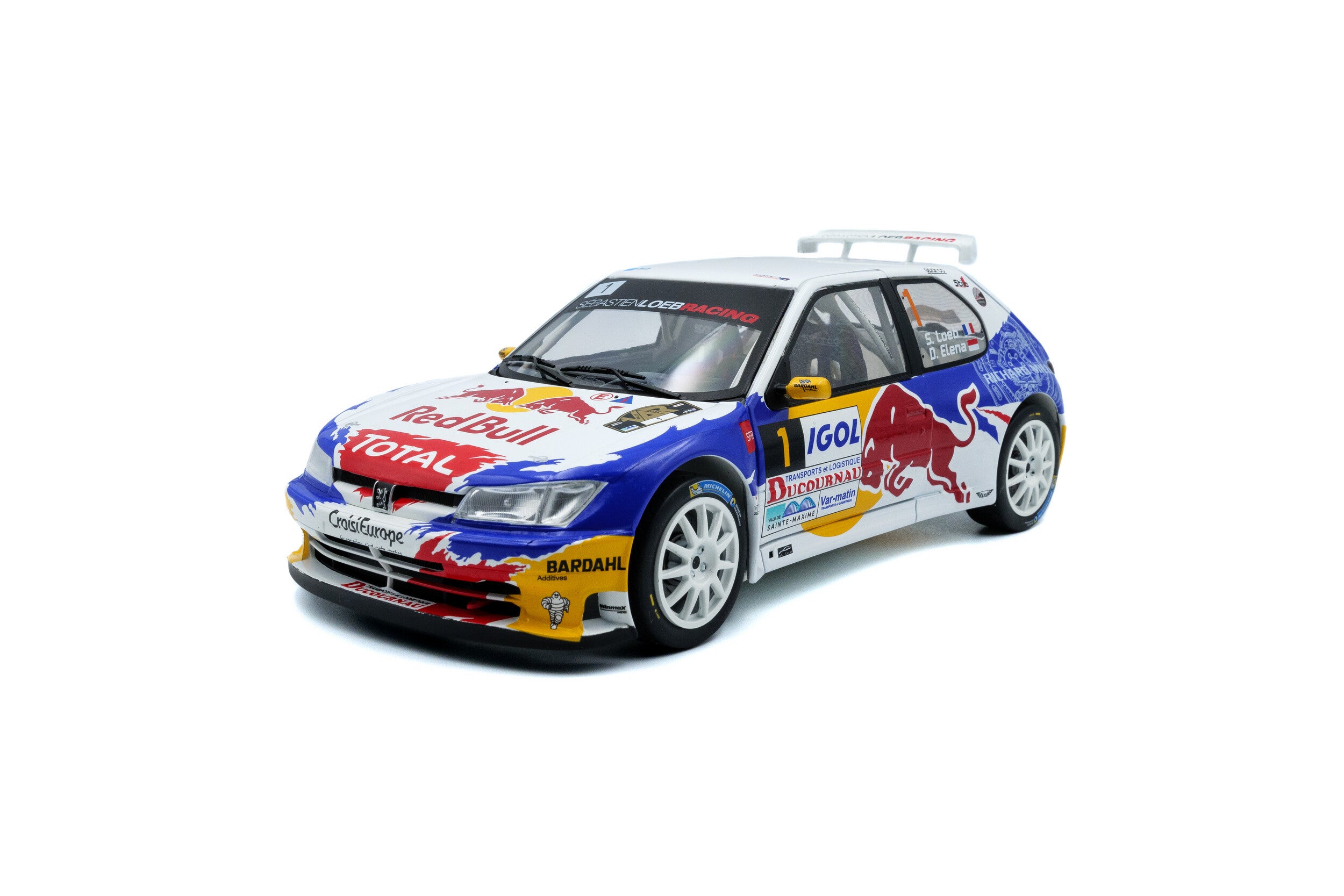 2017 PEUGEOT 306 MAXI Nº1 LOEB/ELENA RALLY DU VAR 1:18 SOLIDO