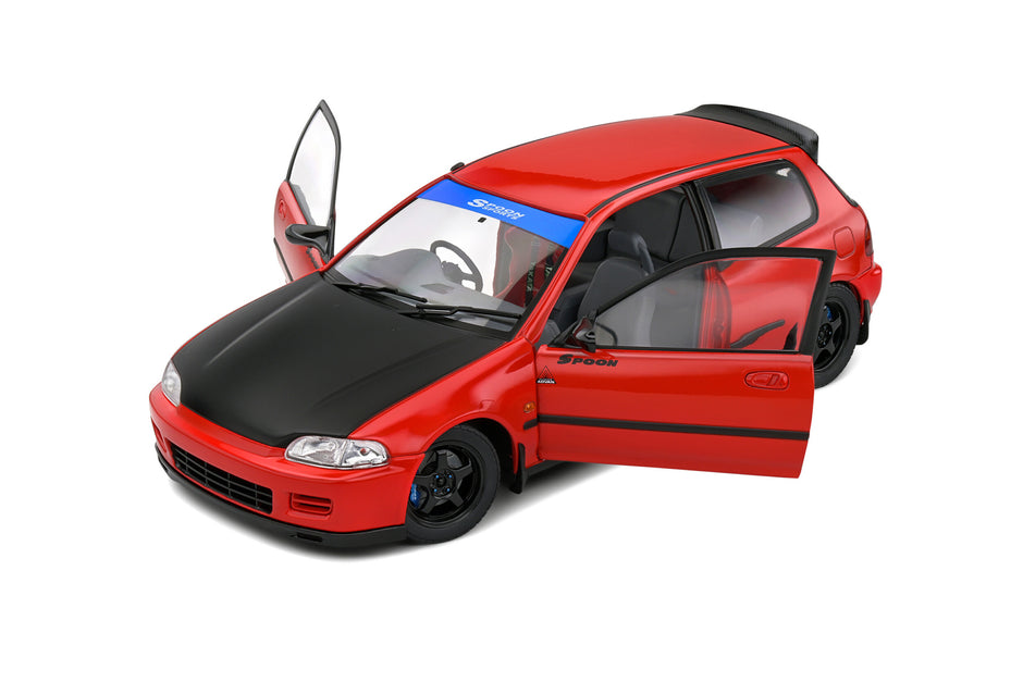 1991 Honda Civic (EG6) Spoon Version Rojo/Negro 1:18 Solido S1810403