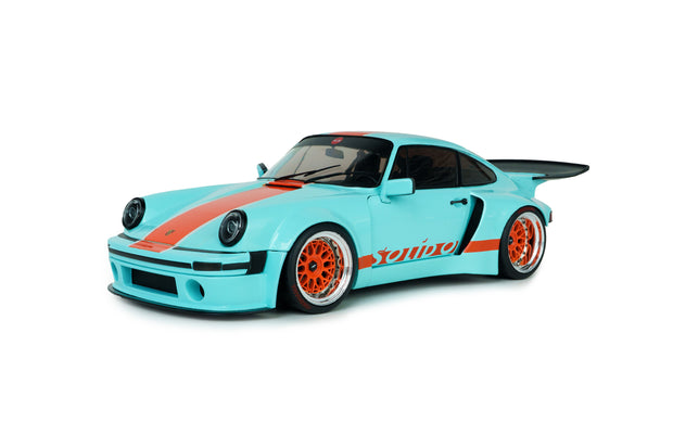 2026 Porsche KS-R de Khyzyl Saleem Azul Carrera/Naranja 1:18 Solido S1810504
