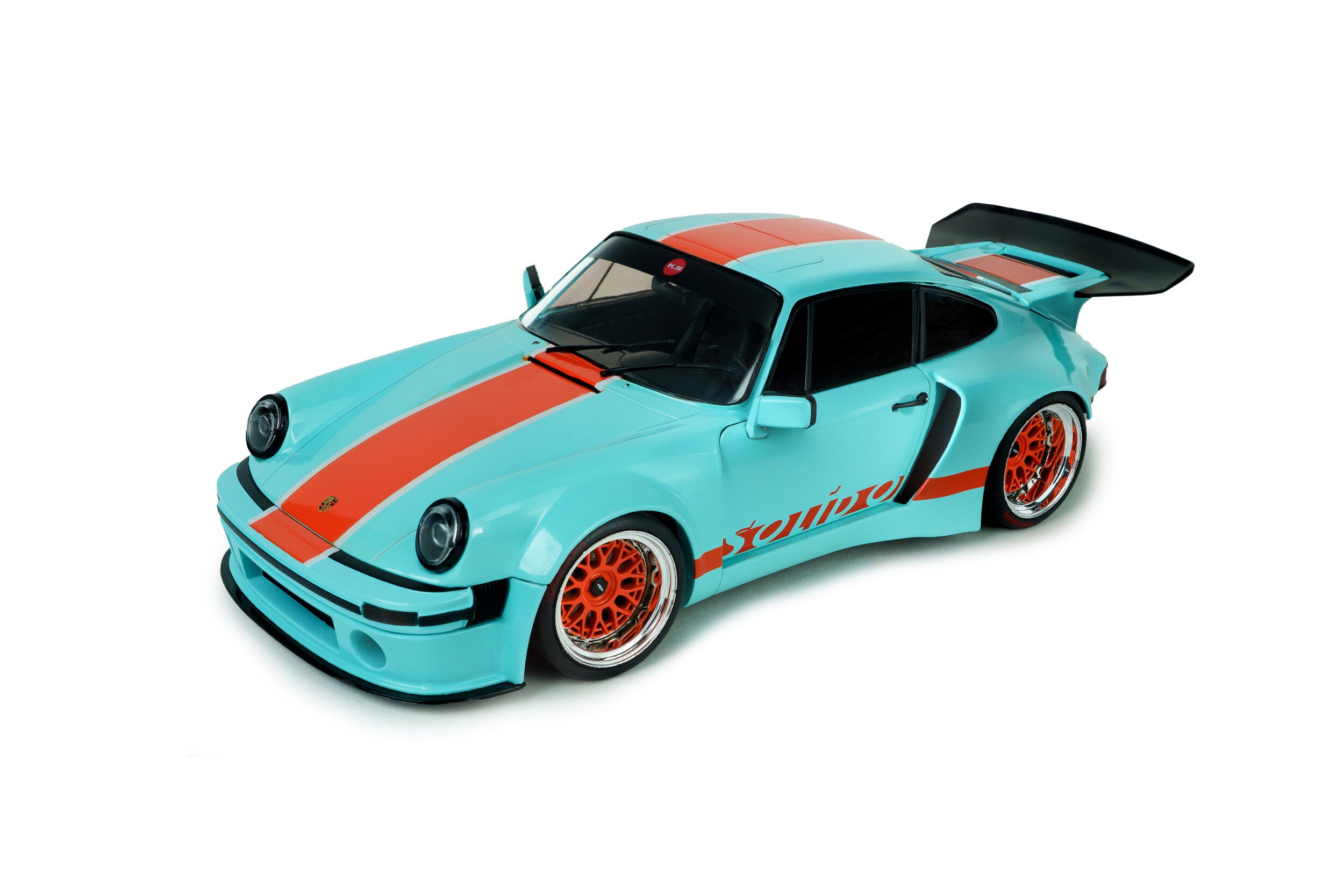 2026 Porsche KS-R de Khyzyl Saleem Azul Carrera/Naranja 1:18 Solido S1810504