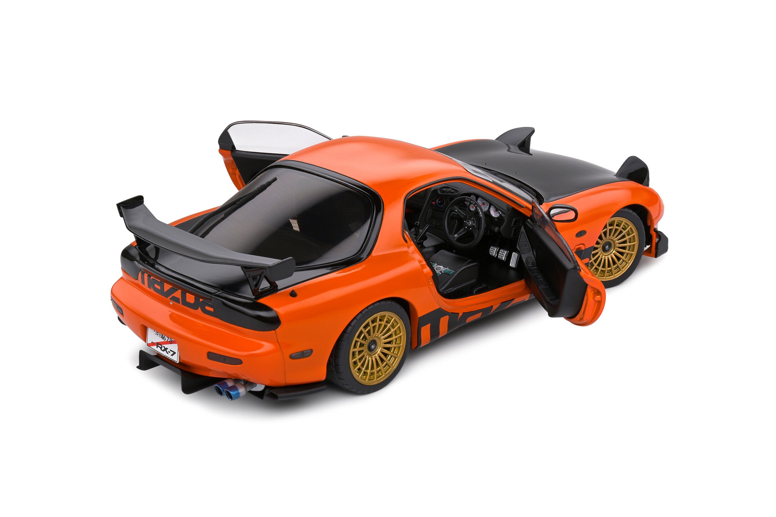 1999 Mazda RX-7 Type RS (FD3RS) Naranja/Negro 1:18 Solido S1810604