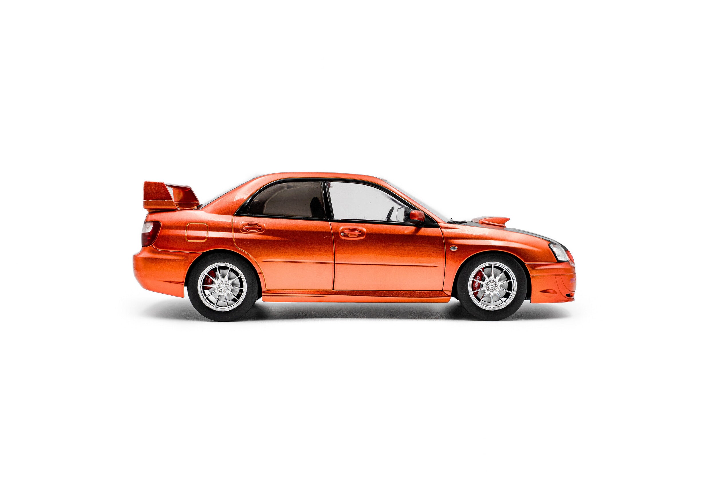 2003 Subaru Impreza WRX STI Naranja Metalizado 1:18 Solido S1812304