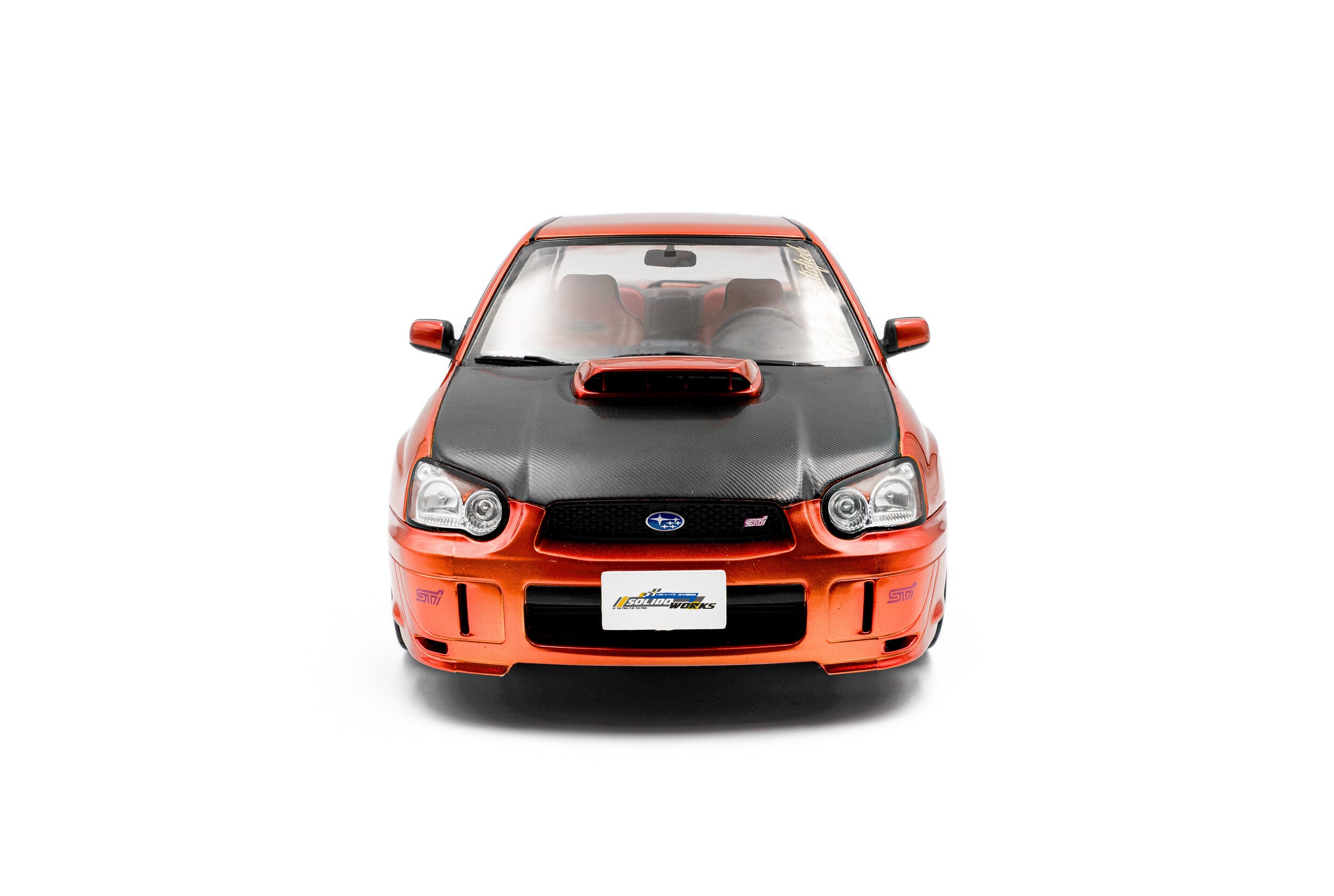 2003 Subaru Impreza WRX STI Naranja Metalizado 1:18 Solido S1812304