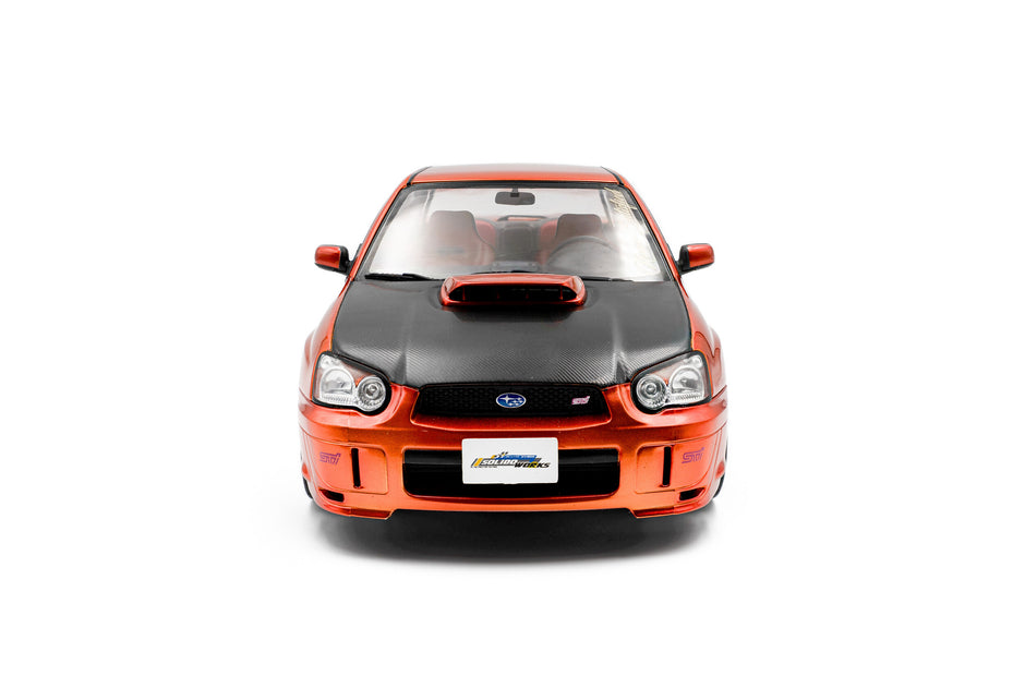 2003 Subaru Impreza WRX STI Naranja Metalizado 1:18 Solido S1812304