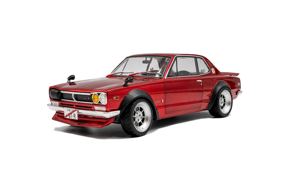 1970 Nissan Skyline (C10) Hakosuka Solido Works Rojo Metalizado 1:18 Solido S1813002