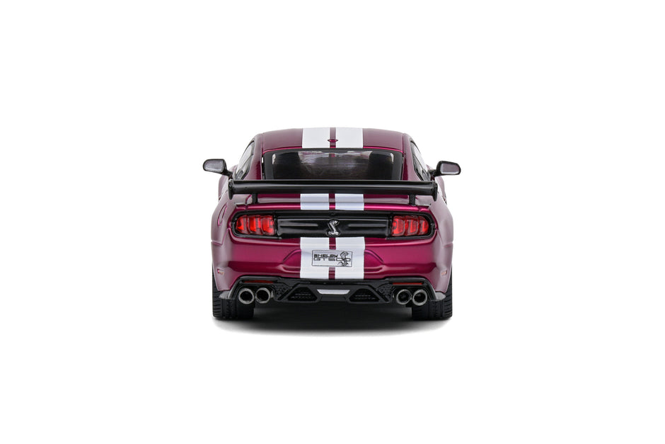 2020 Ford Mustang Shelby GT 500 Fast Track Púrpura Caramelo/Blanco 1:43 Solido S4311510