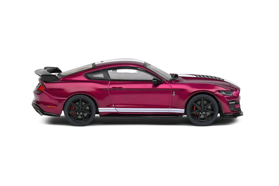 2020 Ford Mustang Shelby GT 500 Fast Track Púrpura Caramelo/Blanco 1:43 Solido S4311510