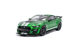 2020 Ford Shelby Mustang GT500 Verde Metalizado con Rayas Blancas 1:43 Solido S4311511
