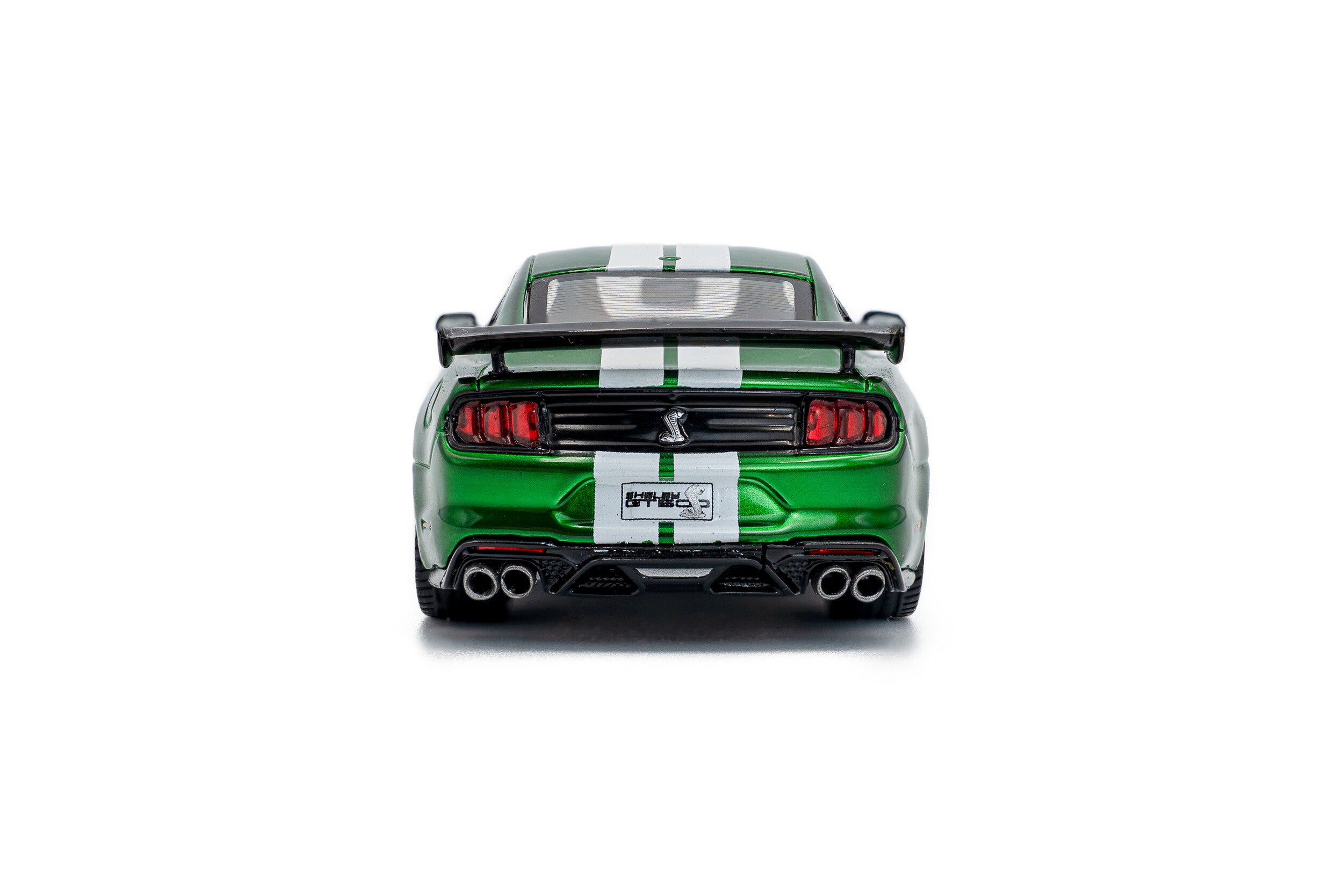 2020 Ford Shelby Mustang GT500 Verde Metalizado con Rayas Blancas 1:43 Solido S4311511