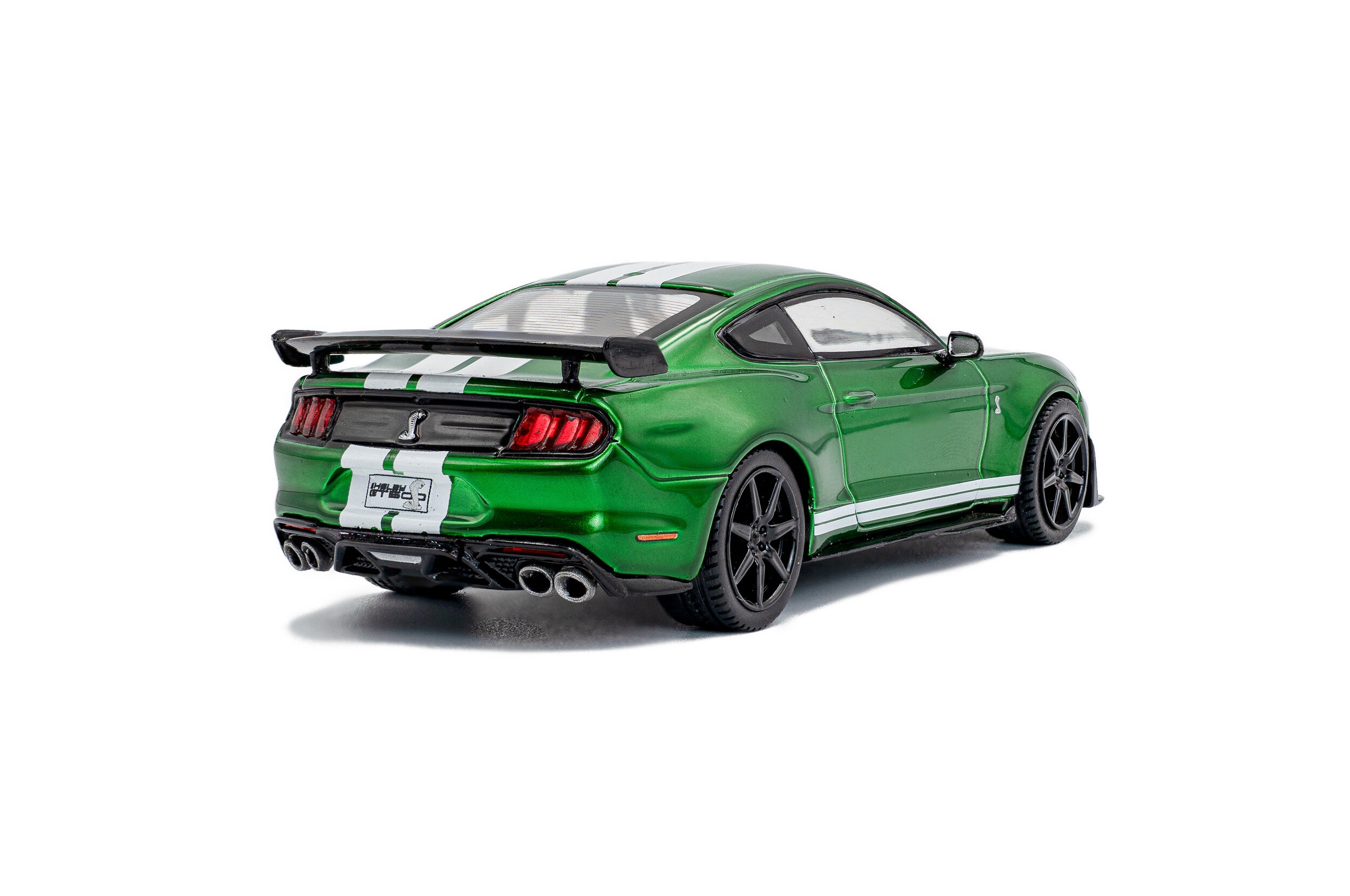 2020 Ford Shelby Mustang GT500 Verde Metalizado con Rayas Blancas 1:43 Solido S4311511
