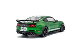 2020 Ford Shelby Mustang GT500 Verde Metalizado con Rayas Blancas 1:43 Solido S4311511