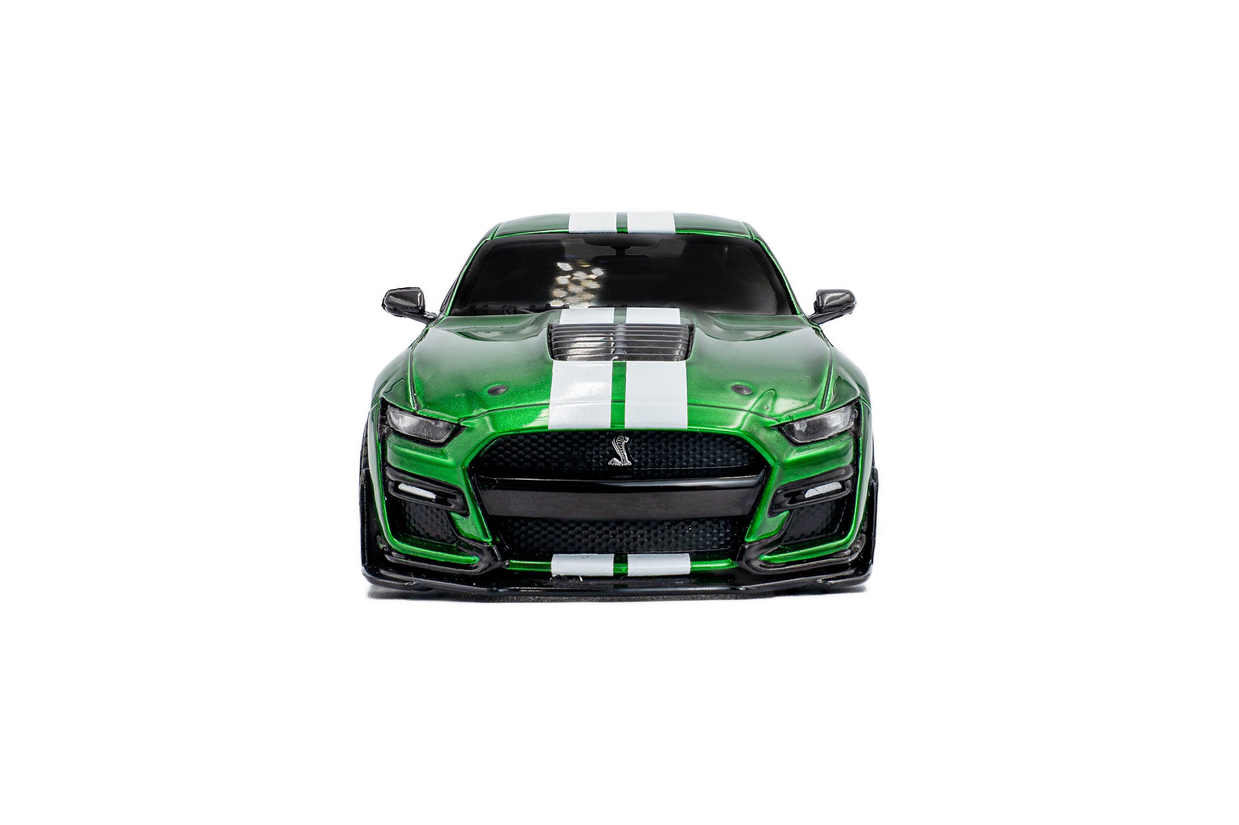 2020 Ford Shelby Mustang GT500 Verde Metalizado con Rayas Blancas 1:43 Solido S4311511