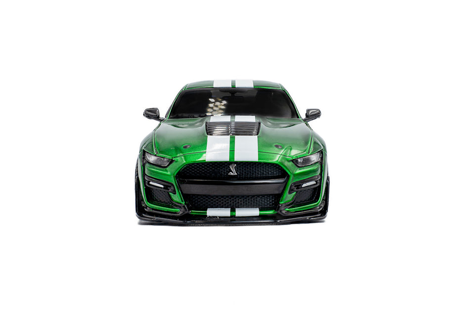 2020 Ford Shelby Mustang GT500 Verde Metalizado con Rayas Blancas 1:43 Solido S4311511