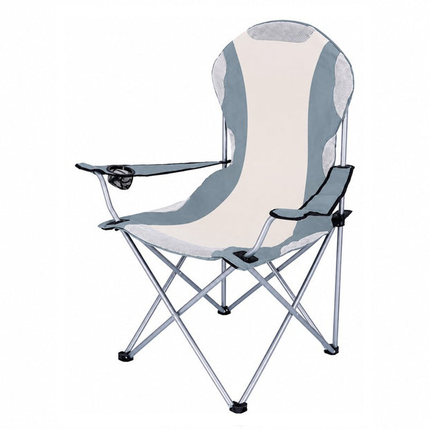 SILLA DE CAMPING PLEGABLE DONNA GARDEN GRIS-BEIGE