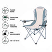 SILLA DE CAMPING PLEGABLE DONNA GARDEN GRIS-BEIGE