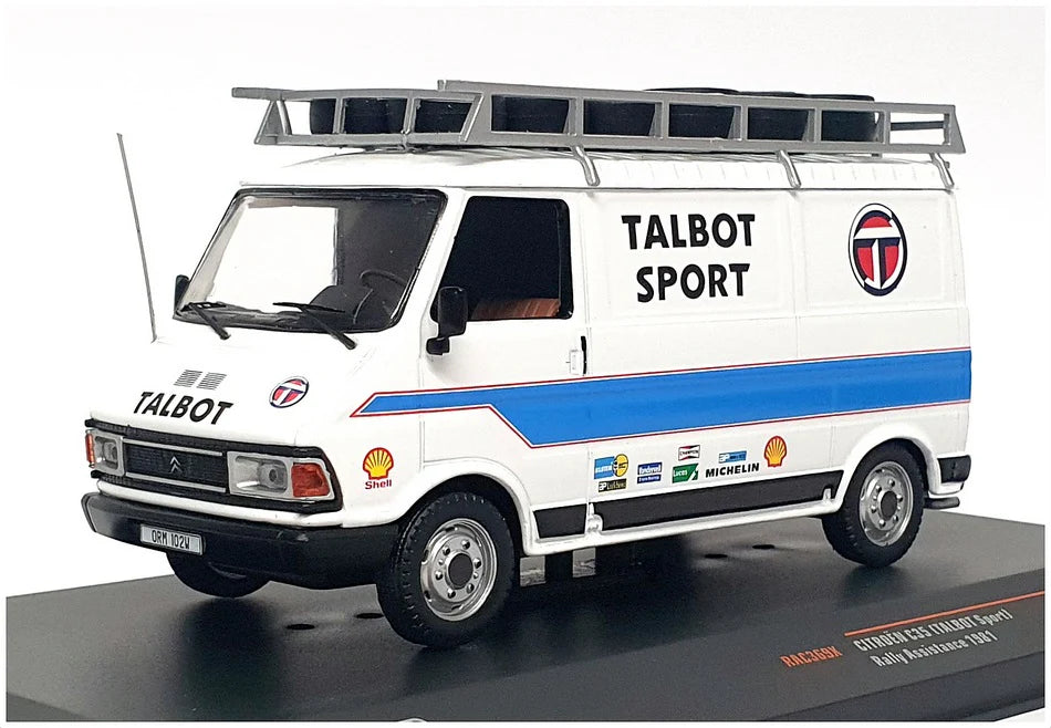 1981 Citroen C 35 Furgoneta Asistencia Rally + Accesorios Talbot Sport 1:43 IXO Models RAC369X