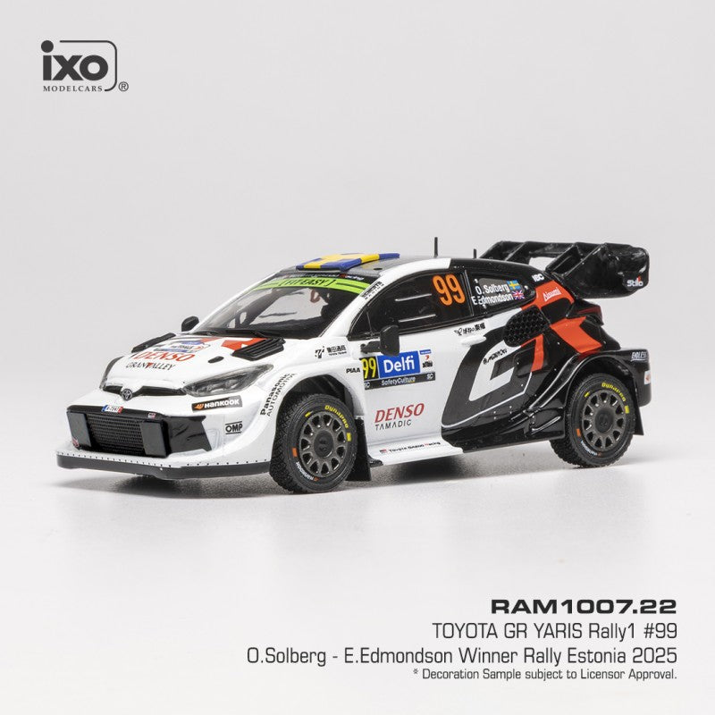 2025 Toyota GR Yaris Rally1 Nº99 O.Solberg/E.Edmondson Ganadores Rally de Estonia WRC 1:43 IXO Models RAM1007.22