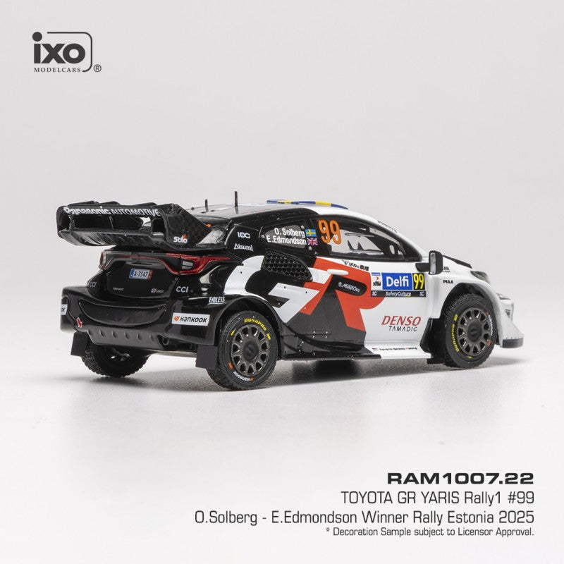 2025 Toyota GR Yaris Rally1 Nº99 O.Solberg/E.Edmondson Ganadores Rally de Estonia WRC 1:43 IXO Models RAM1007.22