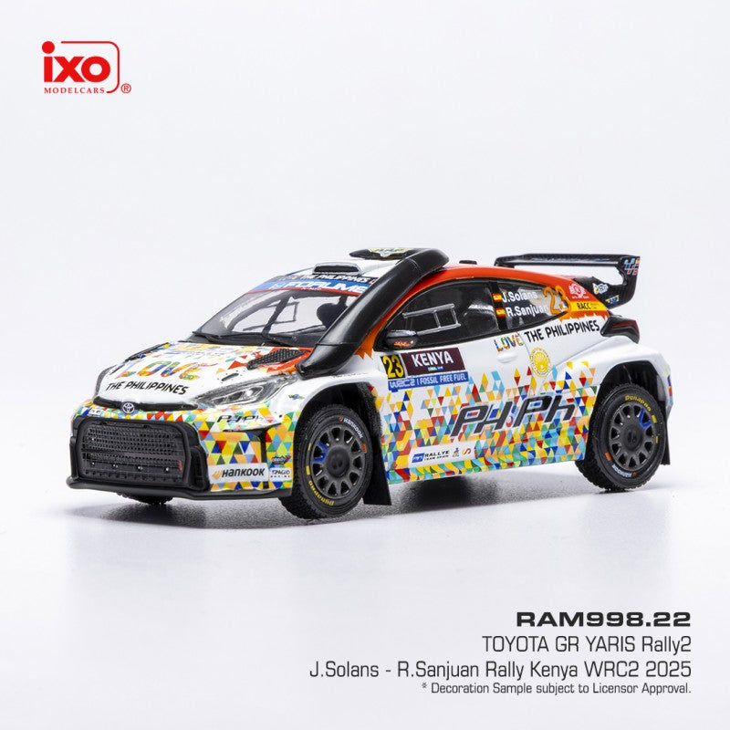 2025 Toyota GR Yaris Rally2 Nº23 J.Solans/R.Sanjuan Rally de Kenia WRC2 1:43 IXO Models RAM998.22
