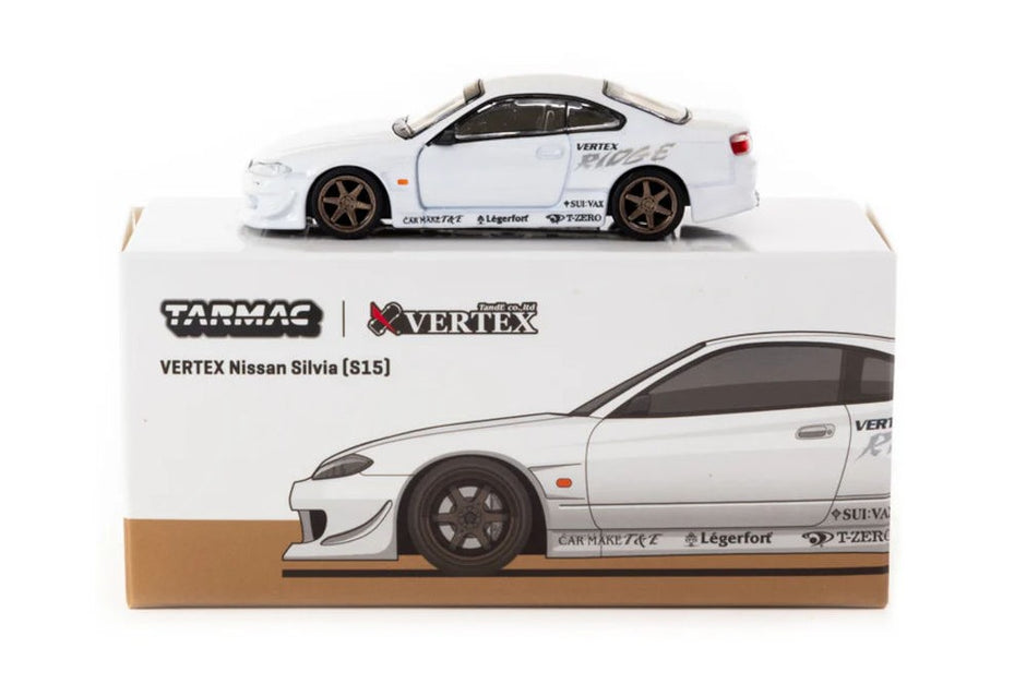 1999 Nissan Silvia S15 Vertex Blanco 164 Tarmac T64G023WH